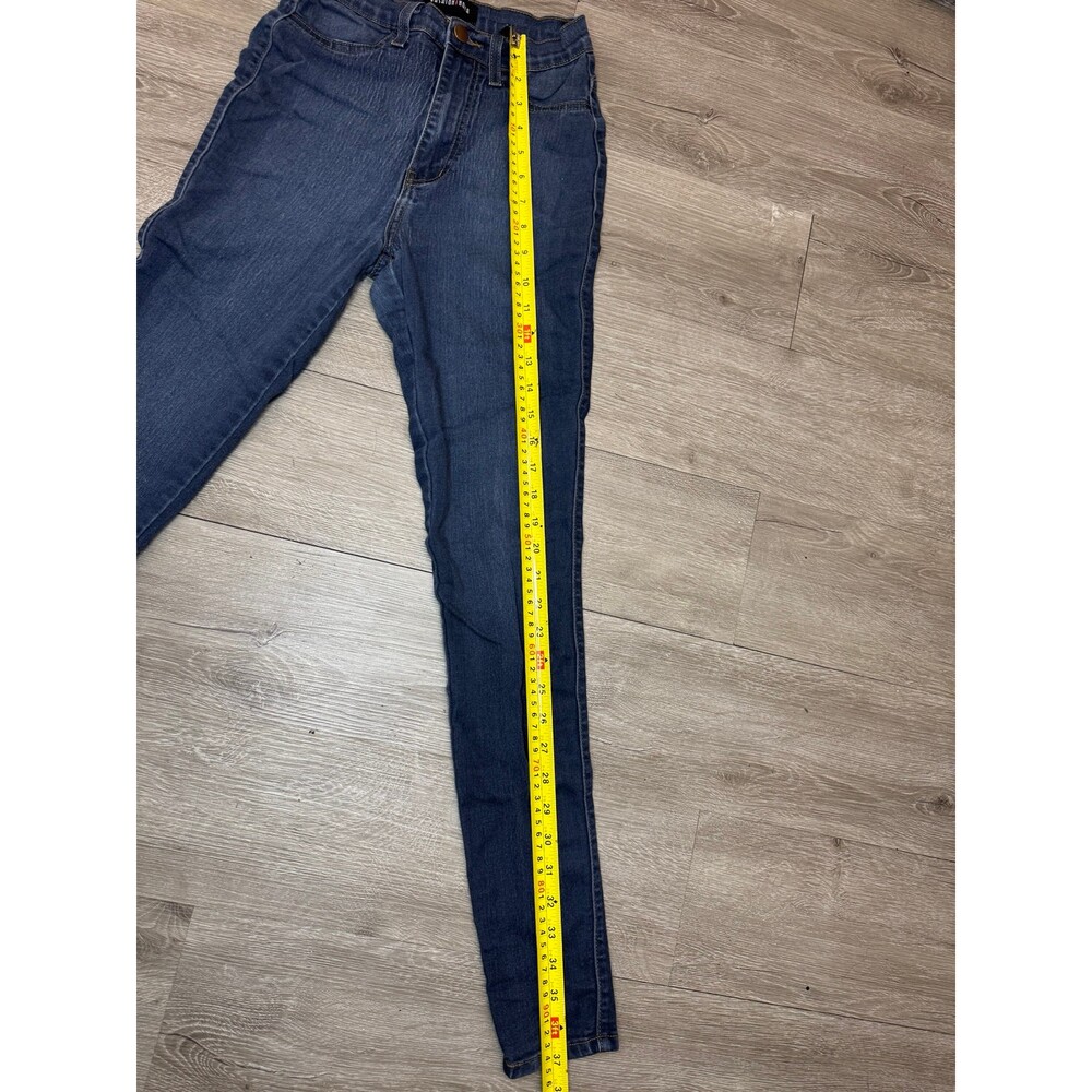 Fashion Nova High Waisted Skinny Jeans Size 3 Blue Stretch Denim Women - Picture 7 of 10